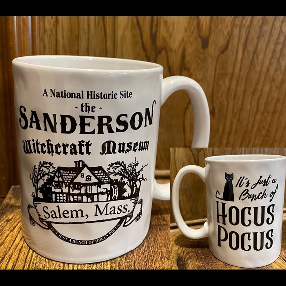Disney Sanderson Sisters Witchcraft Museum  & Binx Two Sided Ceramic Mug NEW!! - Picture 1 of 5
